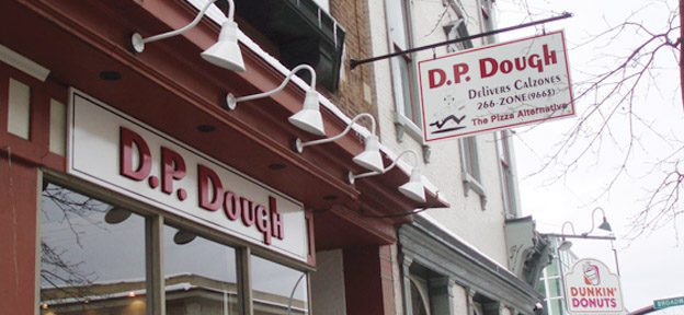 Hanging Sign Panel & Dimensional Building Facade Sign