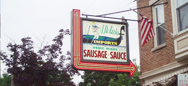 Neon & Illuminated Box Hanging Sign